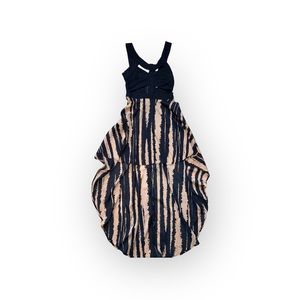 Urban Outfitters Reverse Hi Lo Cutout Dress Black Tan Sz Medium